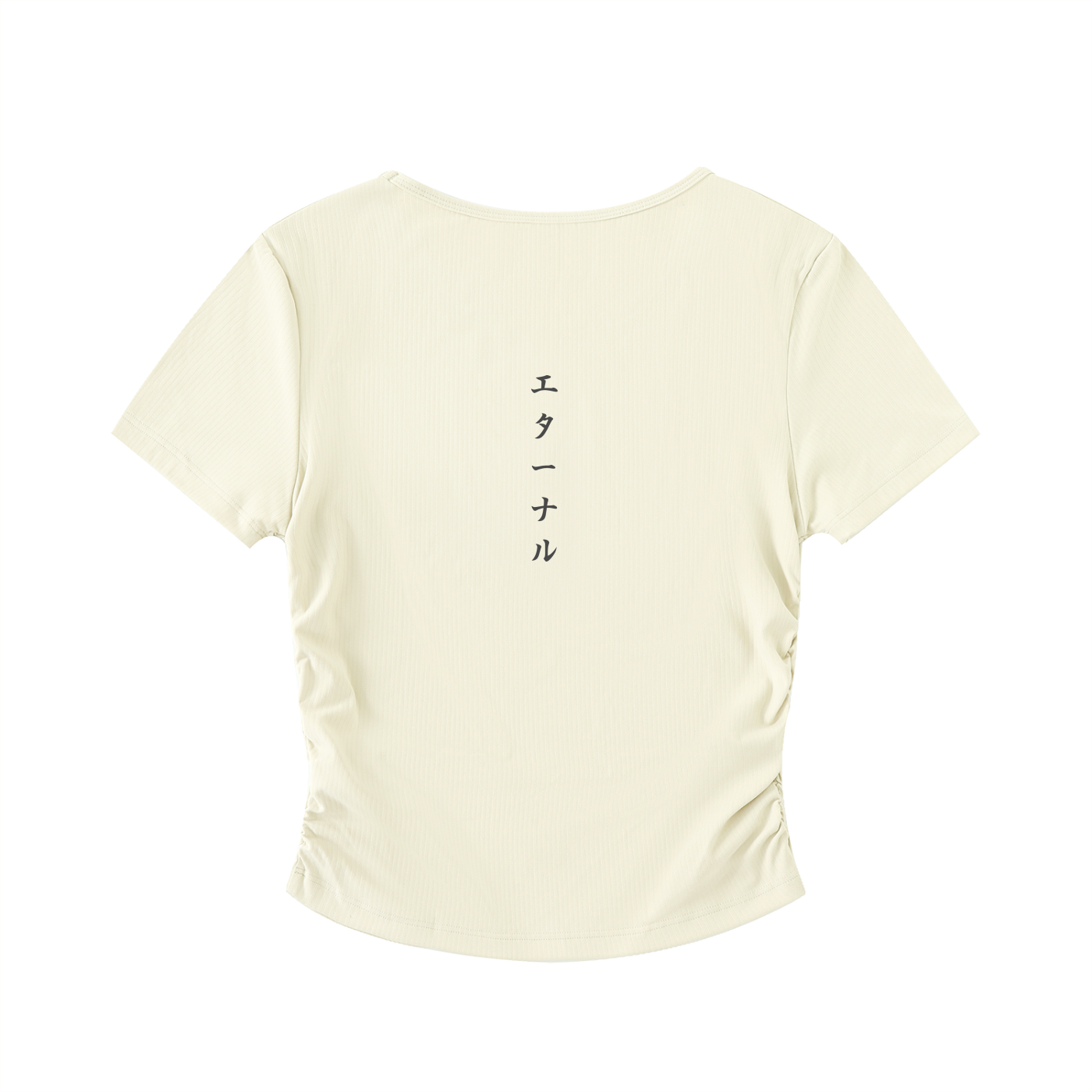 Whitebeard x Eternal // Ruched Bodycon Crop Top - Cream