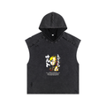 Naruto xEternal // Distressed Vintage Wash Hooded Tank - Faded Black