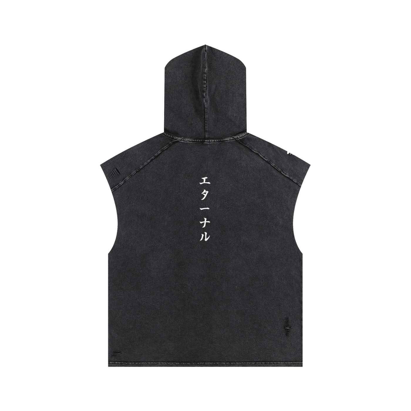 Naruto xEternal // Distressed Vintage Wash Hooded Tank - Faded Black