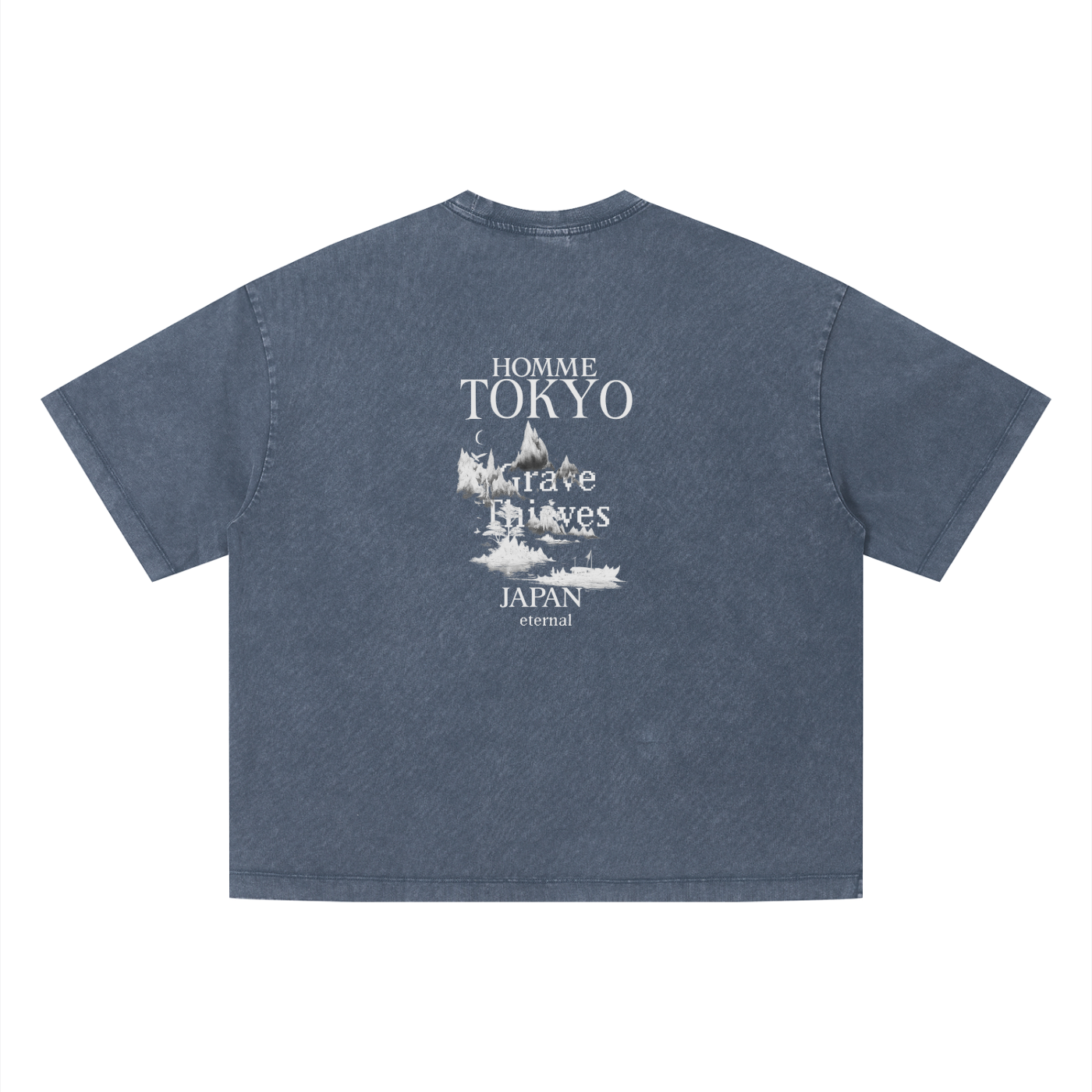 Tokyo // Vintage Wash Tee - Faded Indigo